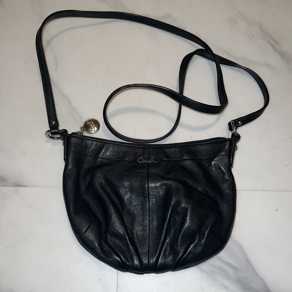Coach | Black Leather Cross Body Bag Purse